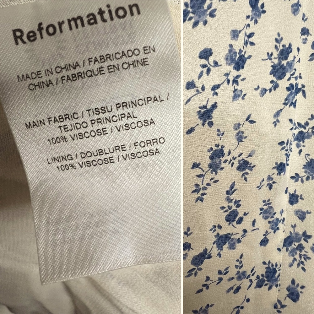Reformation Sable Midi Dress in Figaro print, size Medium - Picture 5 of 6